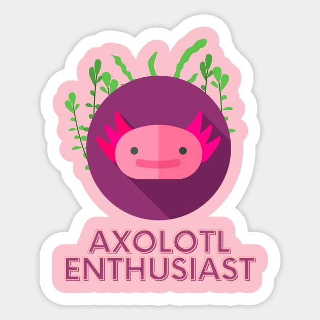 Axolotl Enthusiast Sticker by NastyDesigns